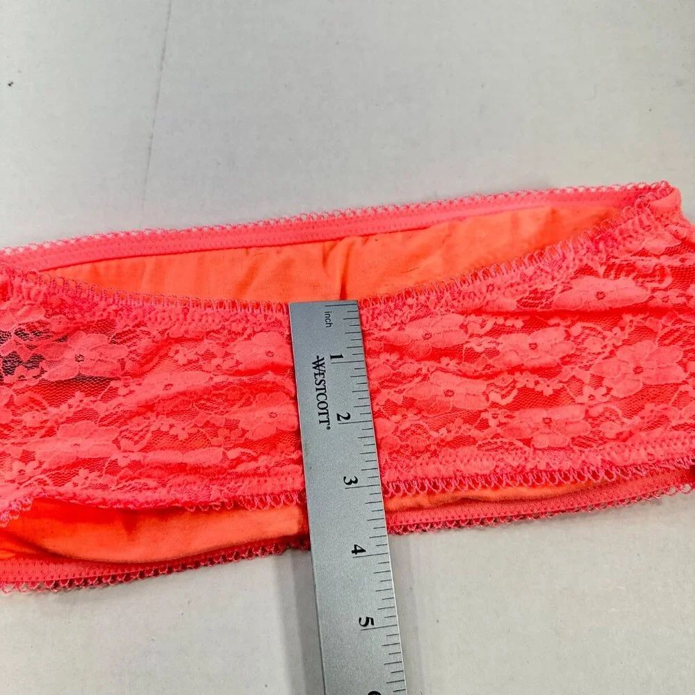 Unbranded Women's Size Medium/Large Bandeau Bra Removable Padding Coral Preowned